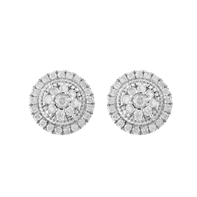EFFY 925 Sterling Silver Diamond Earrings