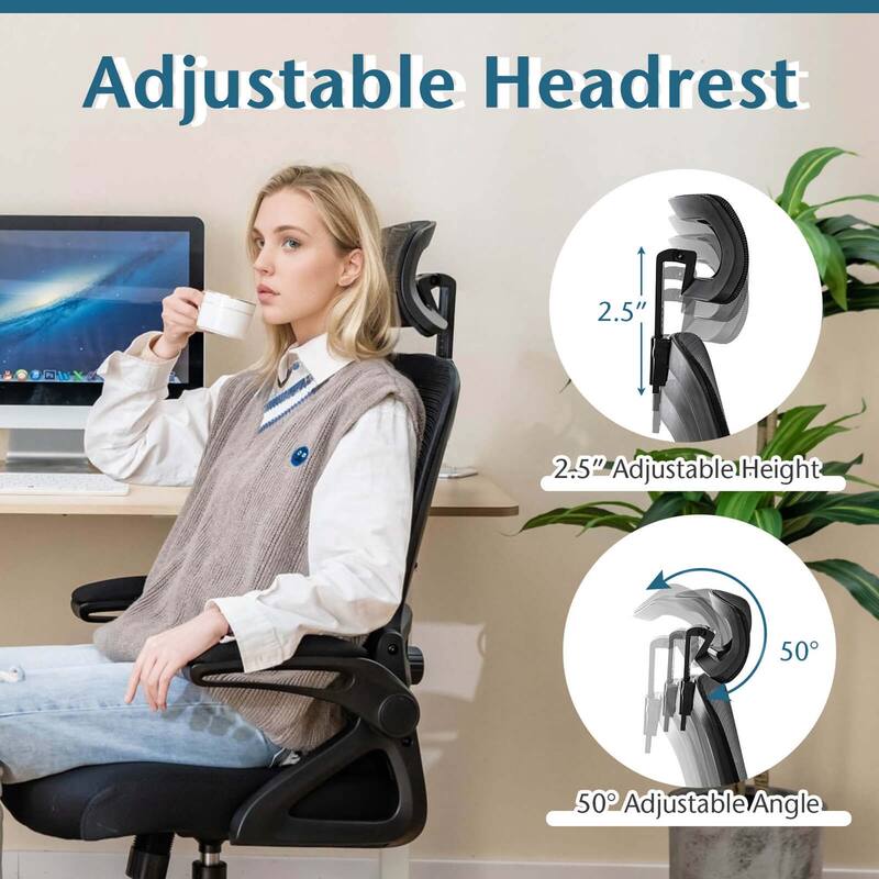 Costway Ergonomic Office Chair with Adjustable Lumbar Support Rocking - See Details