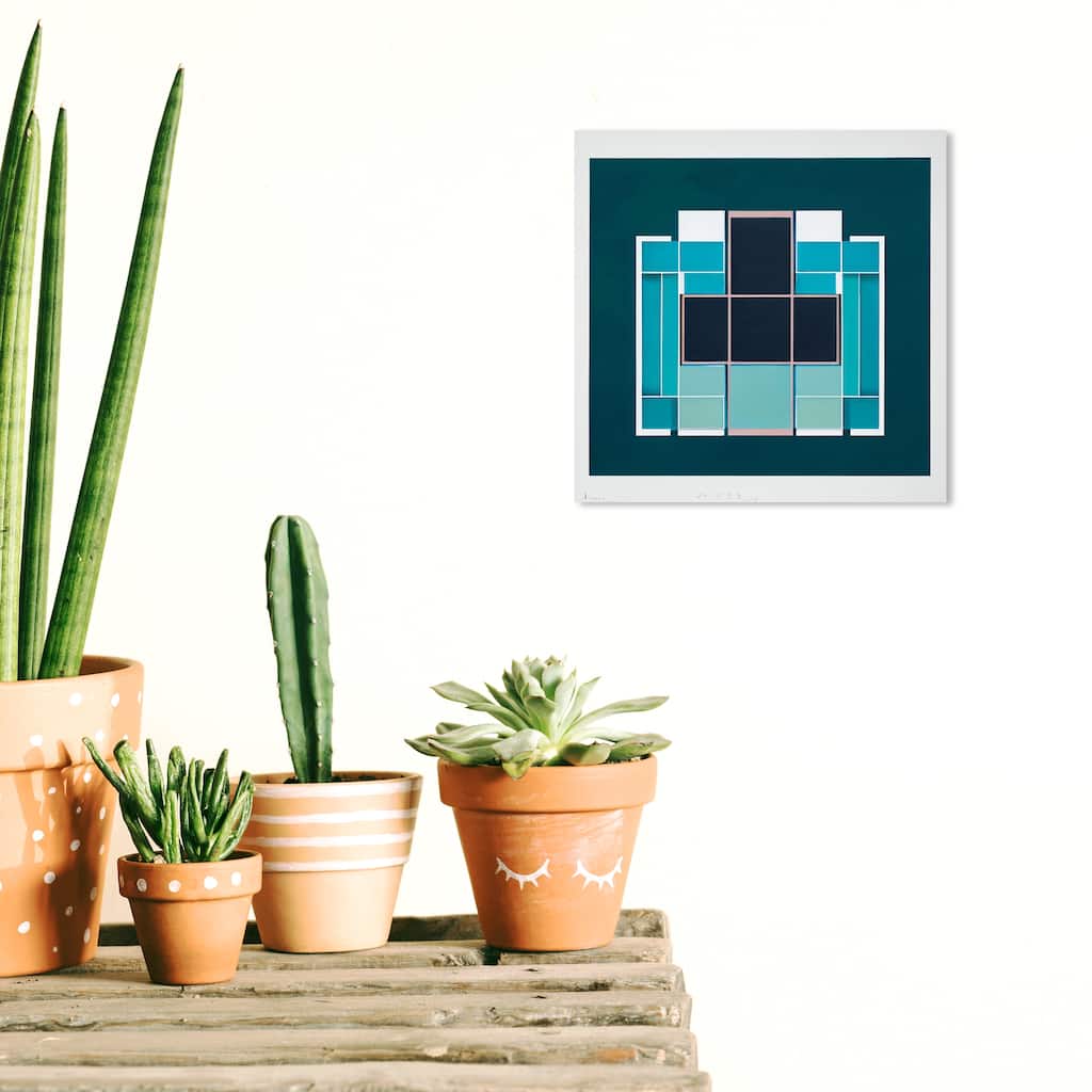 Wynwood Studio Abstract Gateway Teal Blue and Teal Modern & Contemporary Wall Art Canvas Print