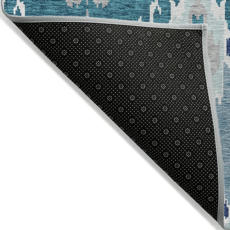 HomeRoots Ikat Transitional Rectangle Outdoor Rug