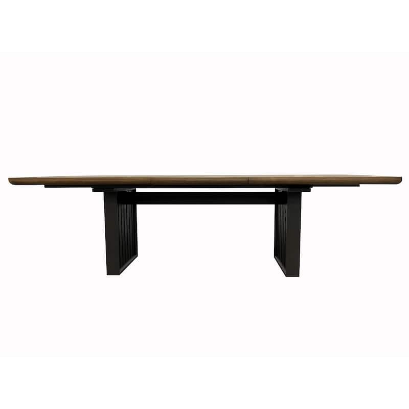 Double Pedestal Table In Latte Finish