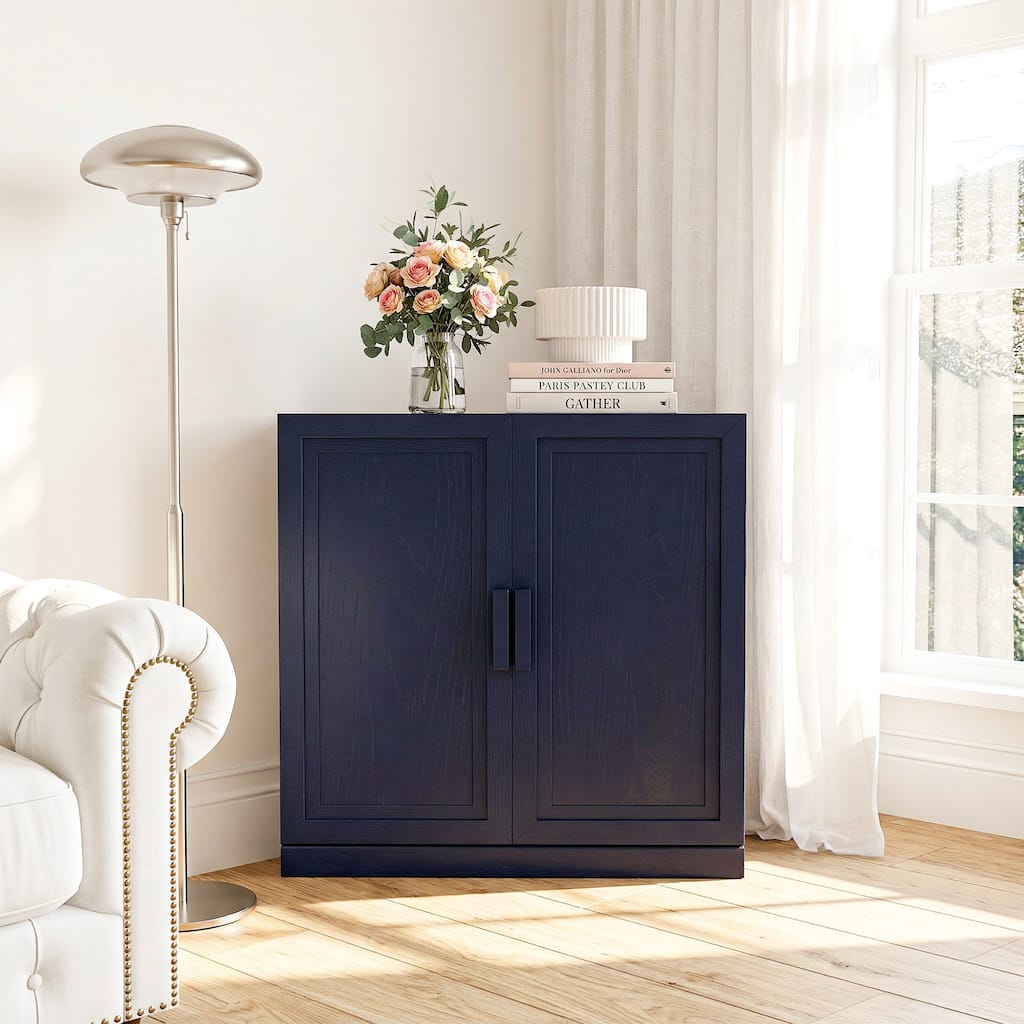Corner Storage Cabinet Wooden Corner Accent Cabinet with Adjustable Shelves Corner Buffet Sideboard