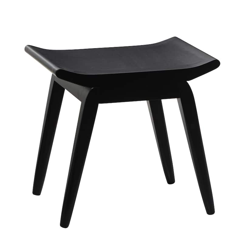 Wood Stool - Black or White - Roche River Decor - Black