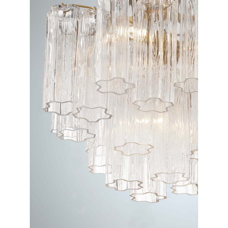 Addis 4 Light Aged Brass Chandelier - 17.75"W x 13.75"H x 17.75"D