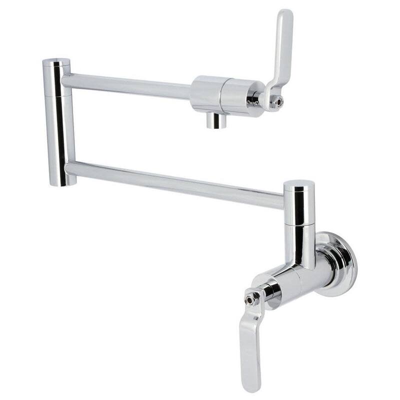 Kingston Brass KS410KL Whitaker 4 GPM Wall Mounted Single Hole Pot - Polished Chrome