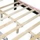 preview thumbnail 41 of 57, Upholstered Platform Bed w/ Crown Headboard, Leather Princess Bed Frame with Wood Slats Support for Kids Teens