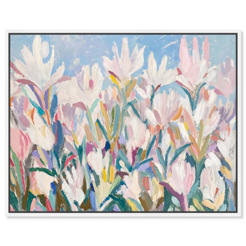 Morning Mist Bloom II Canvas by Art Remedy - White - 36" x 30"