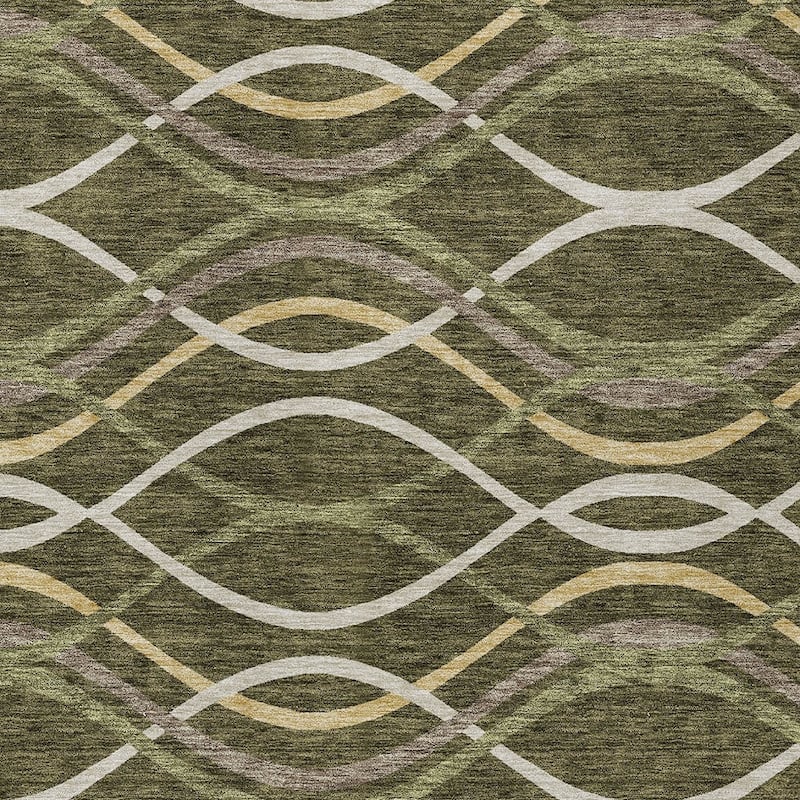 HomeRoots Abstract Transitional Rectangle Outdoor Rug