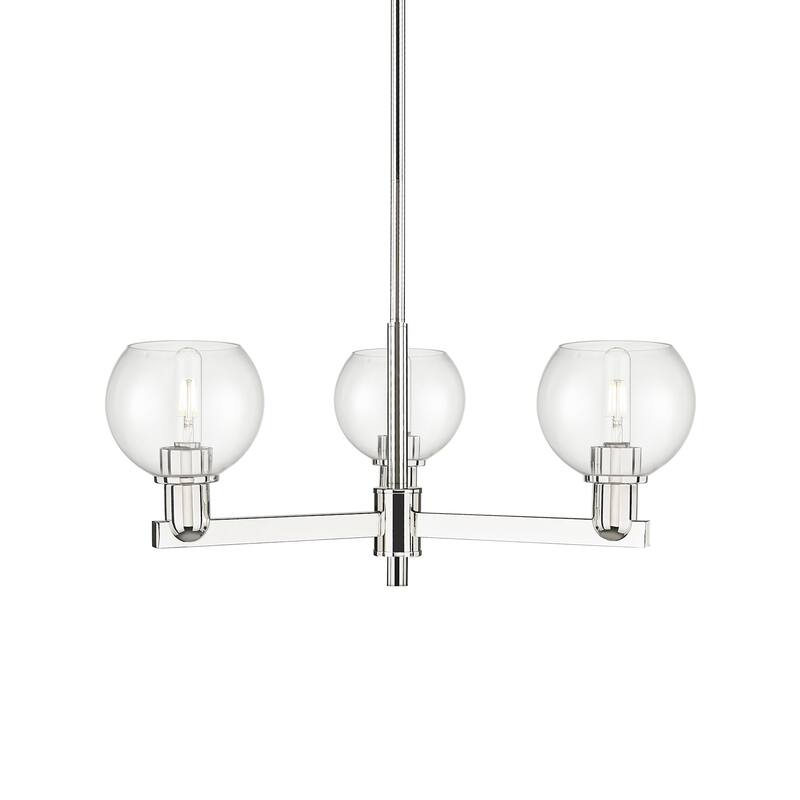 Innovations Lighting 716-3CR-10-28 Athens Chandelier Athens 3 Light - Polished Nickel / Clear