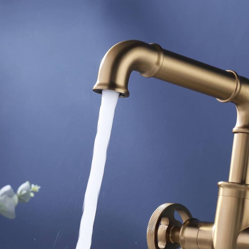 Single Hole Bathroom Vessel Sink Faucet 2 Handle Bathroom Vessel Faucet Bathroom Vanity Basin Mixer Tap With Rotating Spout