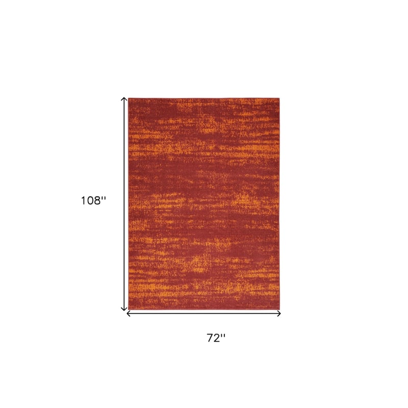 HomeRoots Abstract Contemporary Rectangle Outdoor Rug - 6' X 9'