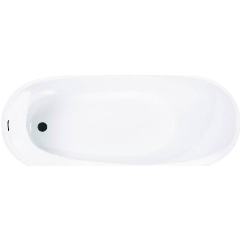 Kingston Brass VTRS632927C31 Aqua Eden 63" Free Standing Acrylic - White / Matte Black