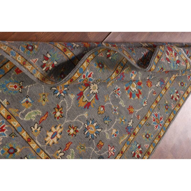 All-Over Gray Kazak Oriental Accent Rug Hand-Knotted Wool Carpet - 3'4"x 5'0"