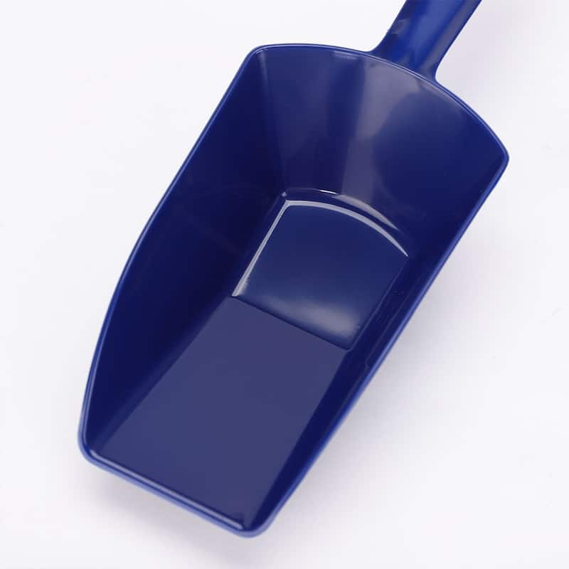 Household Kitchen Plastic Flour Sugar Spice Cereal Rica Ice Shovel Scoop 2pcs - Dark Blue