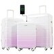 preview thumbnail 2 of 50, Luggage Set of 3, with USB Port, Cup Holder, Spinner Wheels Purple