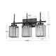 preview thumbnail 40 of 103, Modern Black 1/2/3/4/5-Light Bathroom Crystal Vanity Light Wall Sconces