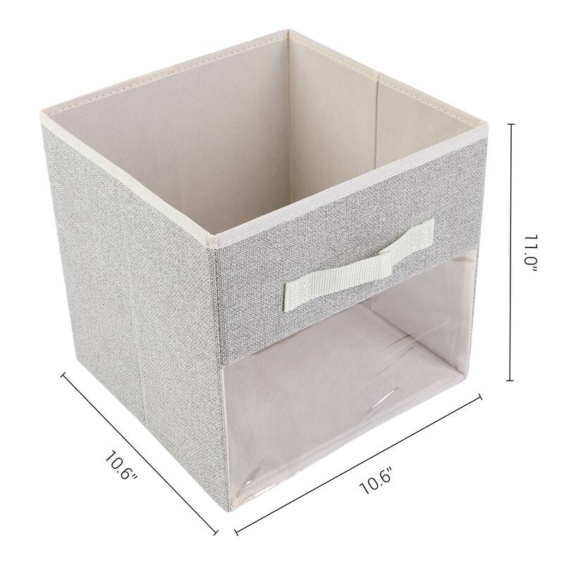 Storage Cube, Fabric Storage Bin with Handles, 3 Pack Collapsible Storage Basket for Organizing Clothes Books
