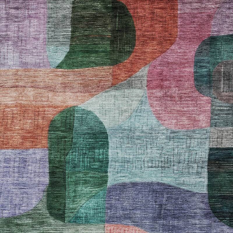 HomeRoots Abstract Transitional Rectangle Outdoor Rug