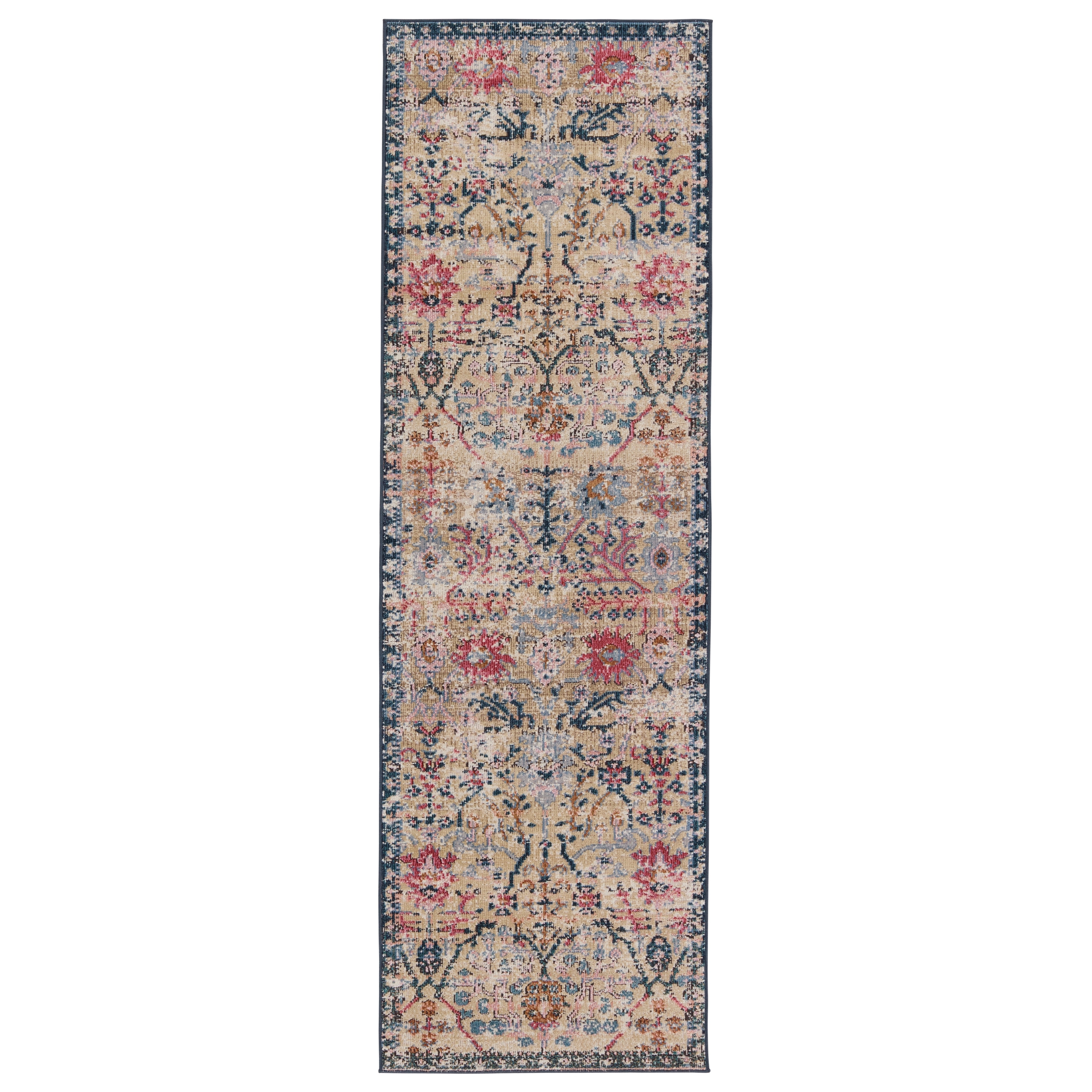 Vibe By Jaipur Living Elva Indoor/ Outdoor Oriental Tan/ Blue Area Rug  (5'X7'3)