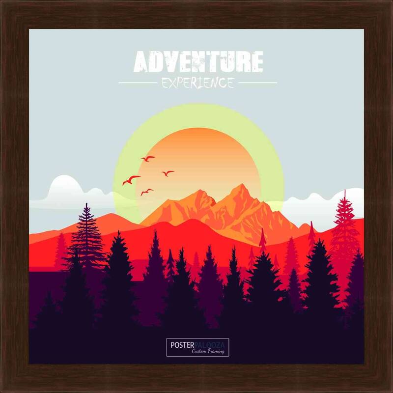 18x18 Traditional Mahogany Wood Picture Square Frame