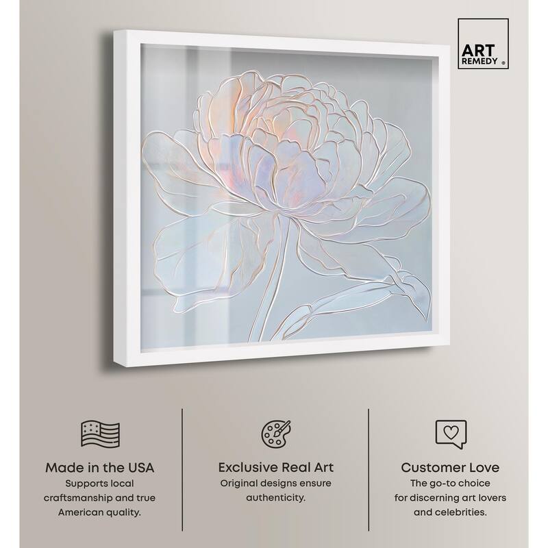 Embossed Flower I Shadowbox by Art Remedy