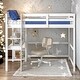 preview thumbnail 40 of 57, Comprehensive Design Full Size Loft Bed with Desk,Shelves and Ladder White