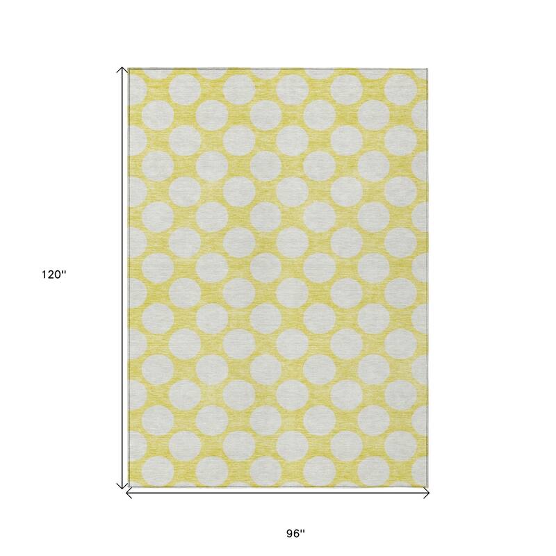 HomeRoots Polka Dot Transitional Rectangle Outdoor Rug