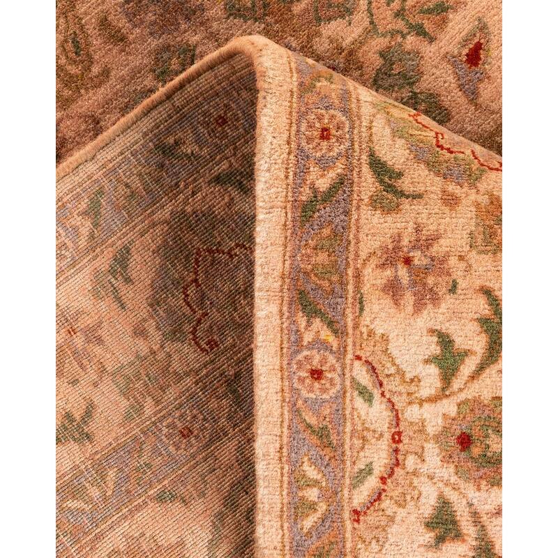 Overton Hand Knotted Wool Vintage Inspired Modern Contemporary Overdyed Beige Area Rug - 3' 1" x 5' 5"