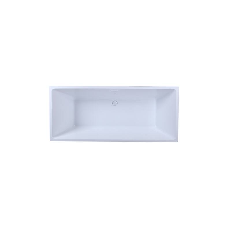 Timothy Soaking Rectangular Bathtub in Glossy White