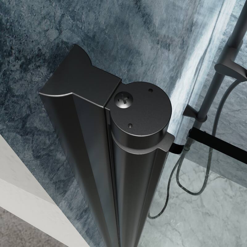 Semi-Frameless Shower Doors with Clear Glass