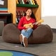 preview thumbnail 27 of 62, Jaxx 4' Lounger Bean Bag Chair Chocolate