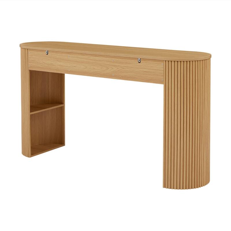 Retro Fluted Console Table with Interchangeable Legs by Christopher Knight Home