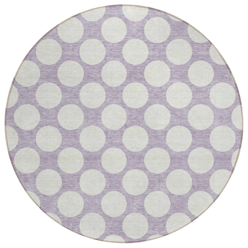 Machine Washable Indoor/ Outdoor Chantille Modern Dots Rug