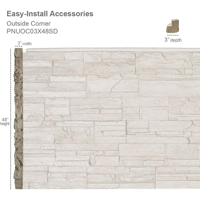 Universal Outside Corner for EverStone Faux Stone Siding Panels
