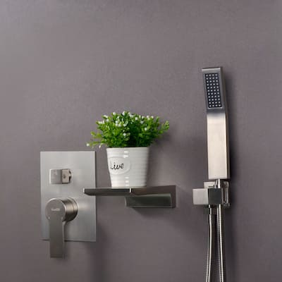 Single Handle Wall Mounted Roman Tub Faucet with Handshower