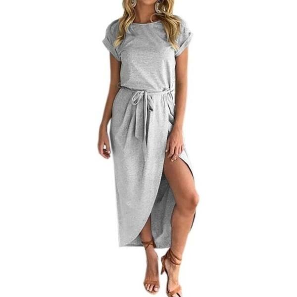 Shop Summer Maxi Dress Women Short Sleeve O Neck Hot 2017 Long