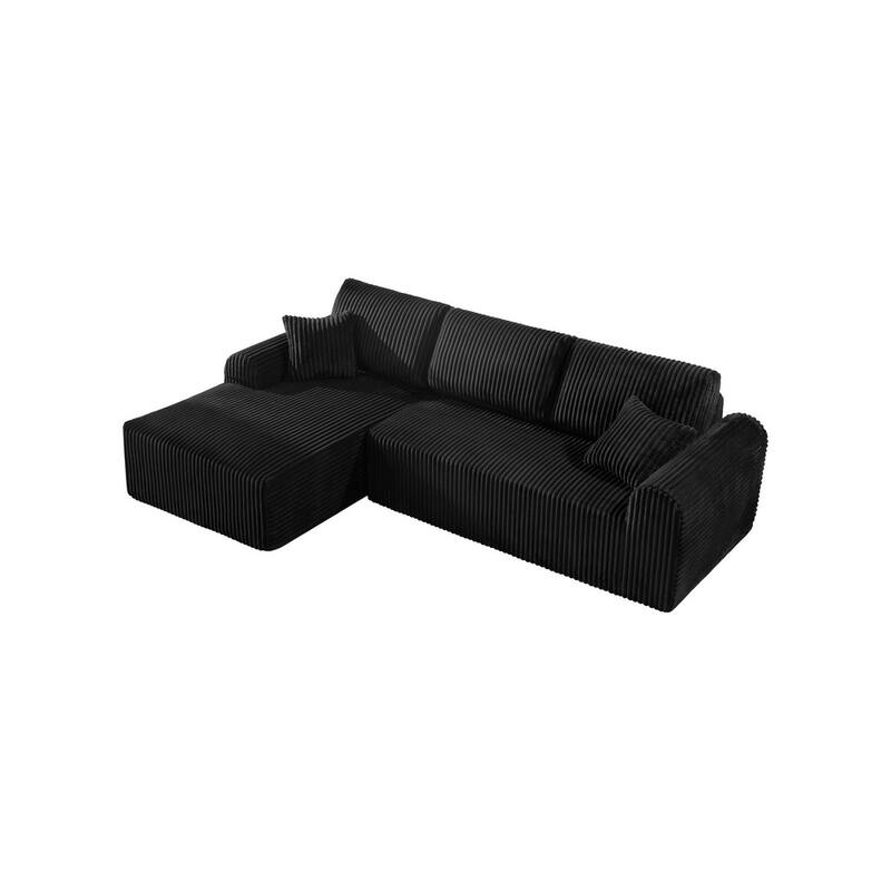 109" Cloud Sectional Sofa with Chaise, No Assembly Required