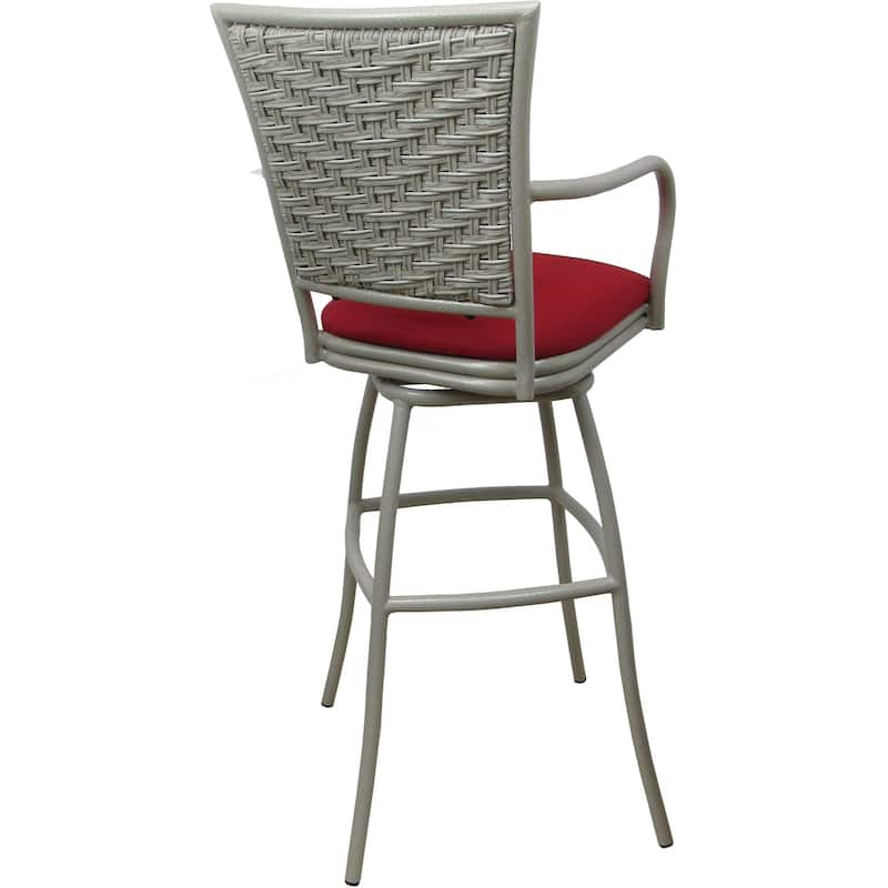 Outdoor Indoor Bar Stool Counter, Bar or Extra Tall - Erin Beige Frame