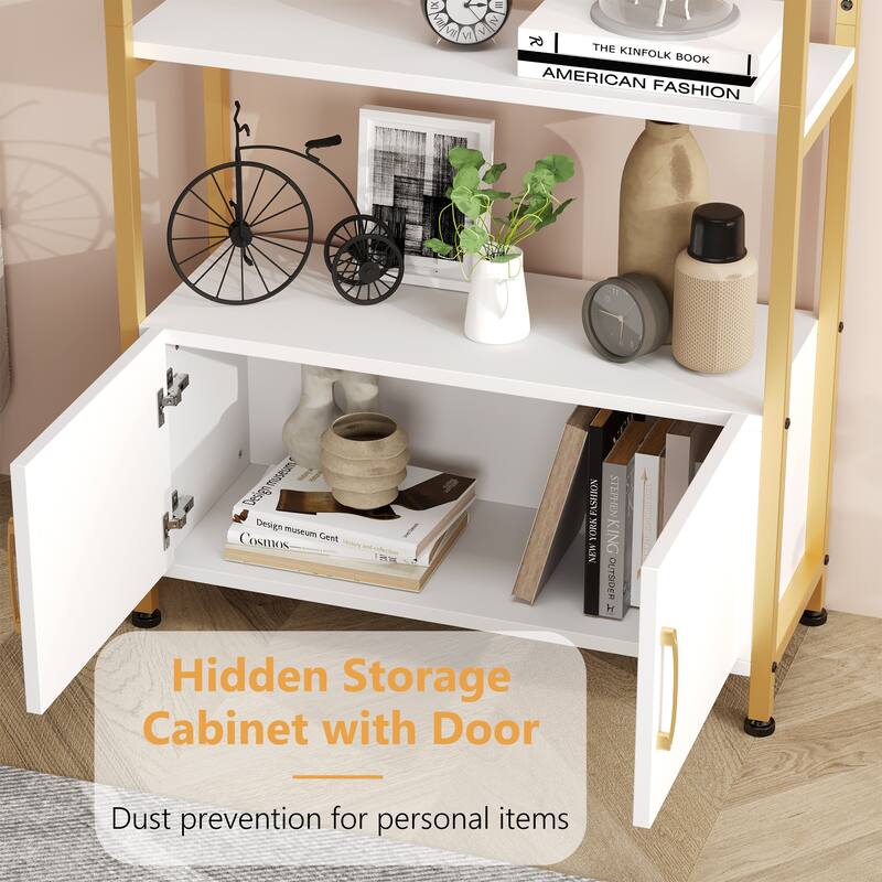 71.5 Inches Book Shelf with Sturdy Metal Frame and Quality Boards
