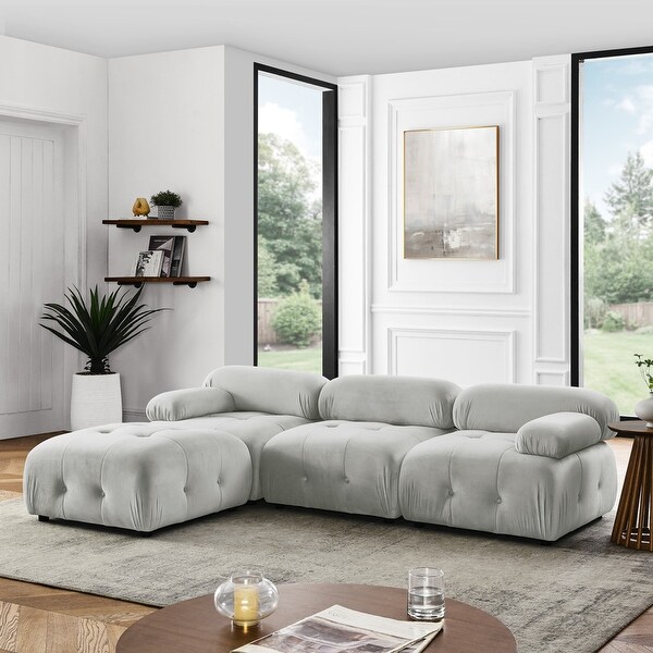 Modular velvet couch discount
