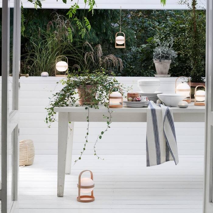 Soft Spot Solar Circular Lantern, Wheat