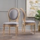 preview thumbnail 2 of 90, Phinnaeus French Country Fabric Dining Chairs (Set of 2) by Christopher Knight Home Grey