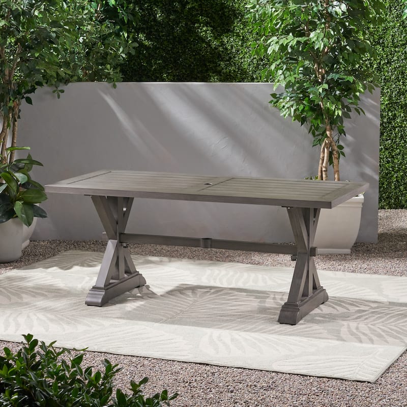 Lamphere Modern Outdoor Aluminum Dining Table by Christopher Knight Home - 71.00" L x 31.50" W x 29.50" H
