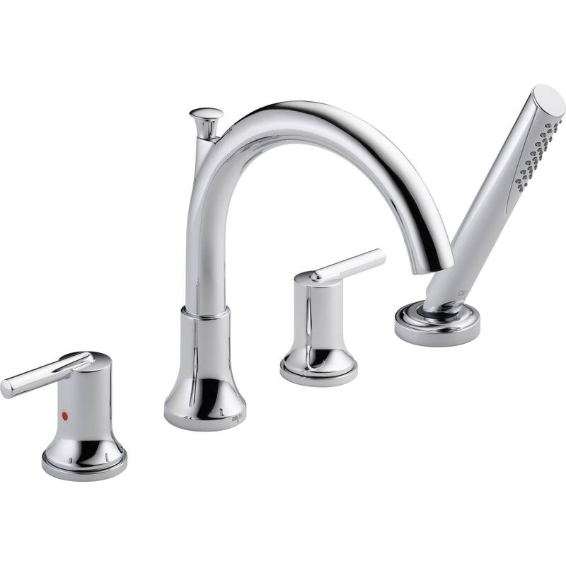 Delta Trinsic Deck Mounted Roman Tub Filler - Includes Hand Shower