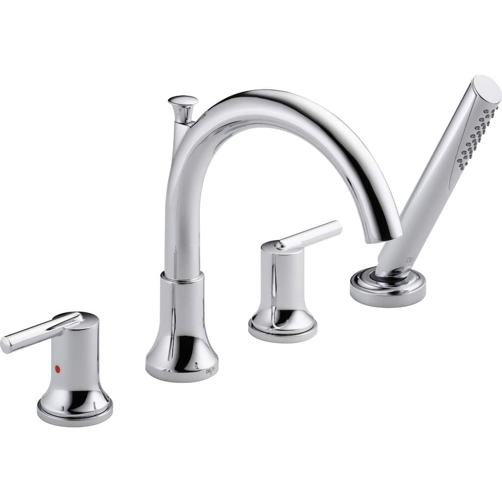 Delta Trinsic Deck Mounted Roman Tub Filler - Includes Hand Shower