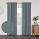 preview thumbnail 4 of 44, Linen Slub Texture Blackout Grommet Curtain Pair(2 Panels)