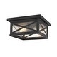 preview thumbnail 1 of 3, Brookside 2 Light Outdoor Flush Ceiling Mount Fixture - 12