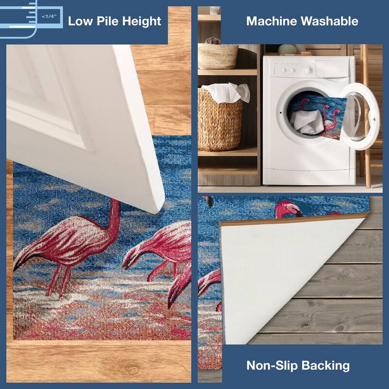 Liora Manne Esencia Flamingos Indoor/Outdoor Mat