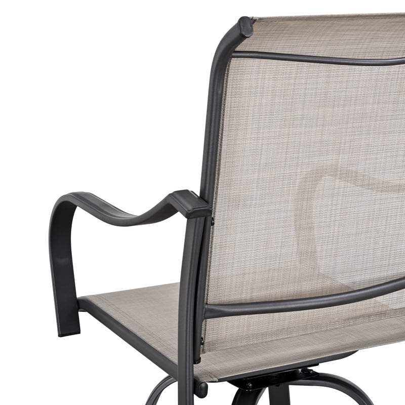 Patio Festival Outdoor Metal High Back Swivel Bar Chair (2-Pack)
