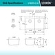 preview thumbnail 4 of 6, 33 Inch Lexicon Platinum Quartz Composite Drop-in Undermount Double Bowl Galaxy Concrete Kitchen Sink LP-800TM-C-SO